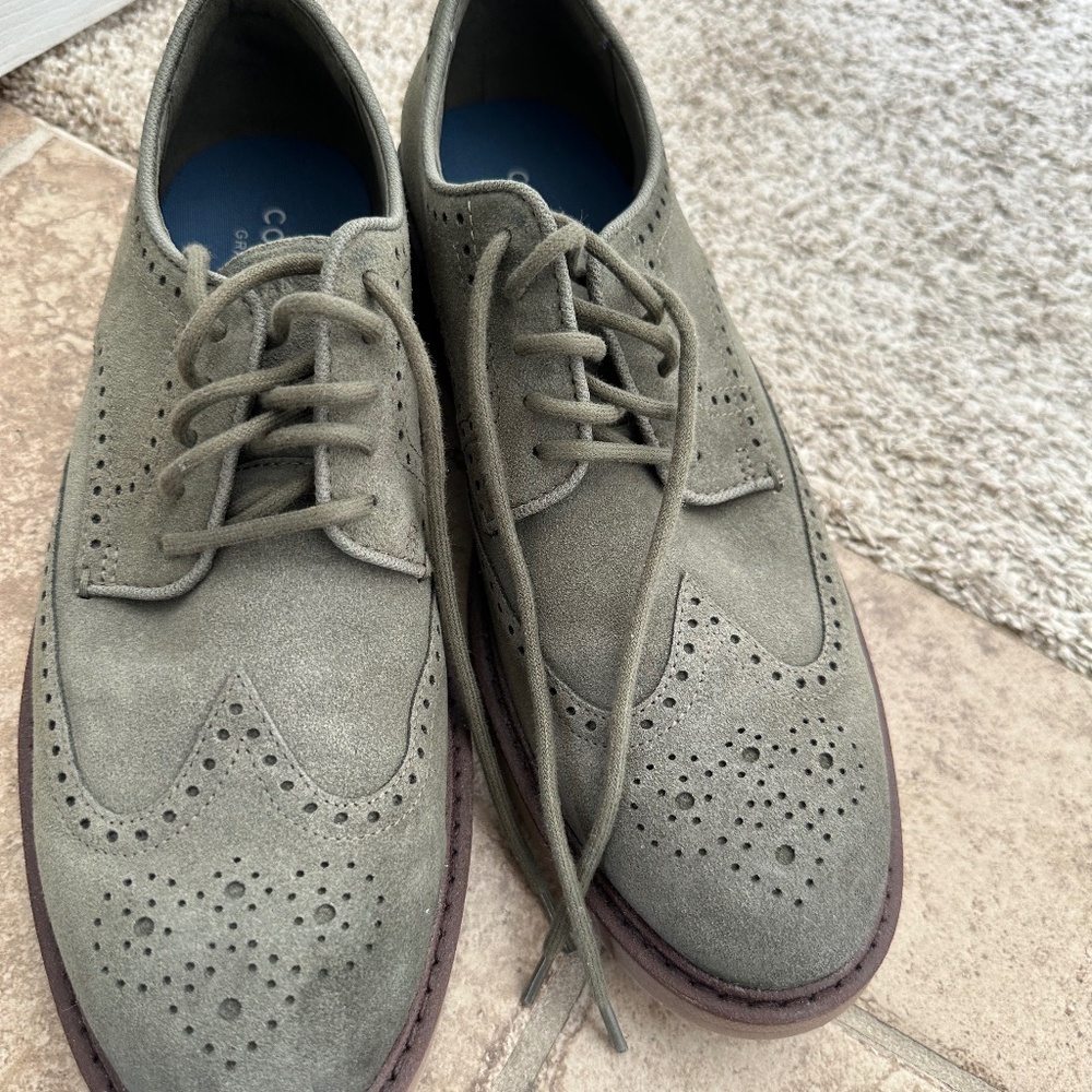 Mens Cole Haan suede casual dress shoes 9M